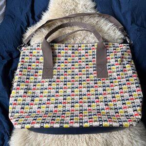 Orla Kiely Cars Pattern Large Travel Tote Bag